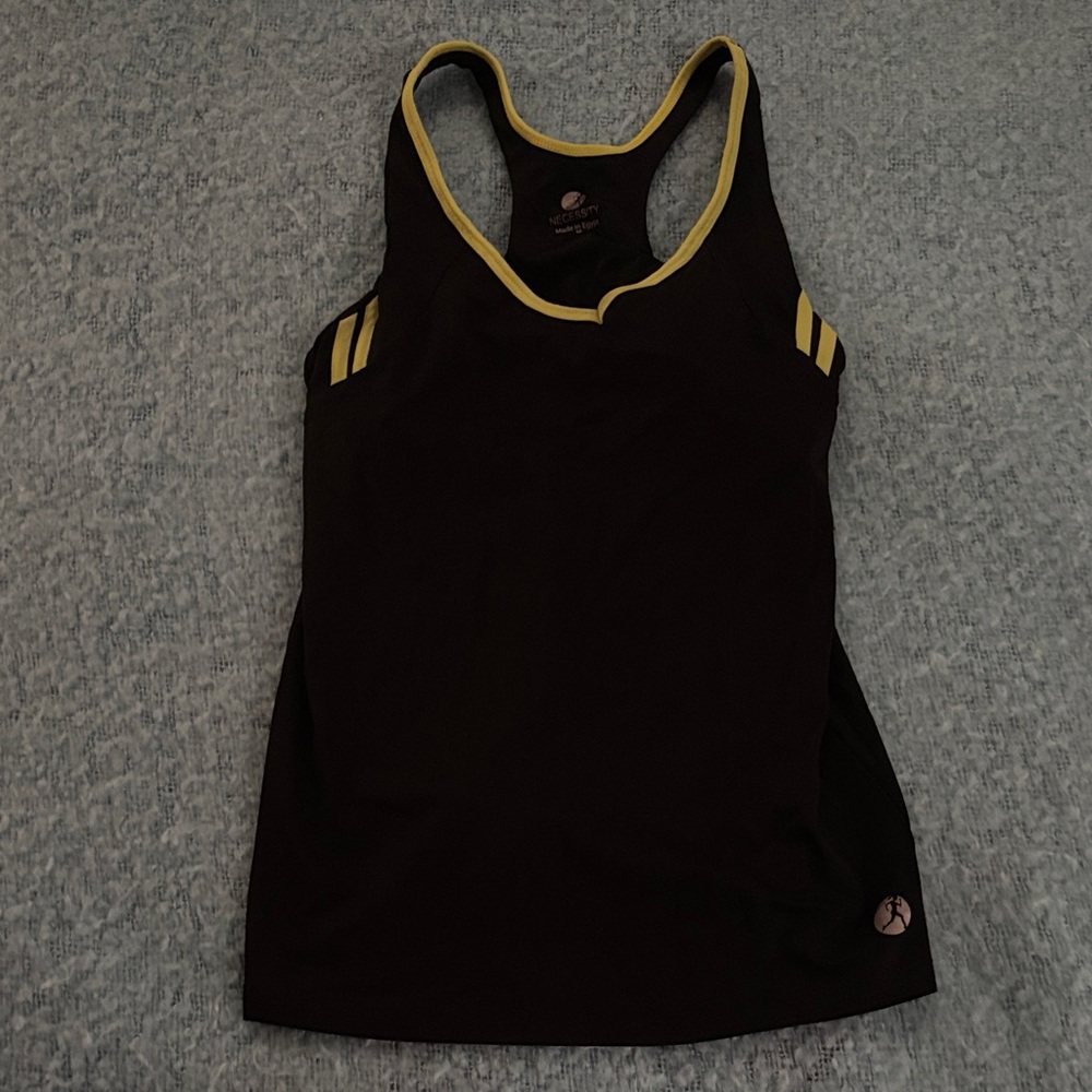 Sleek Black and Yellow Women's Tank Top
